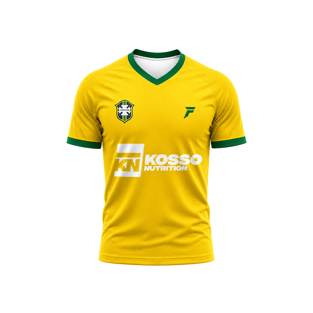 Brasil WK Shirt Geel - Kosso Nutrition | Kwaliteit = prioriteit
