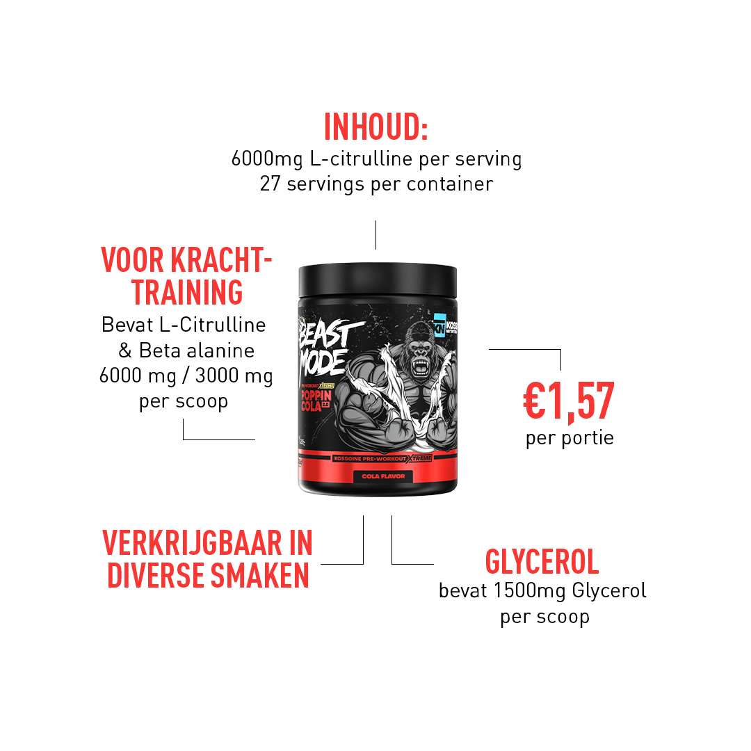 Poppin Cola Extreme Pre-workout - Kosso Nutrition | Kwaliteit = prioriteit