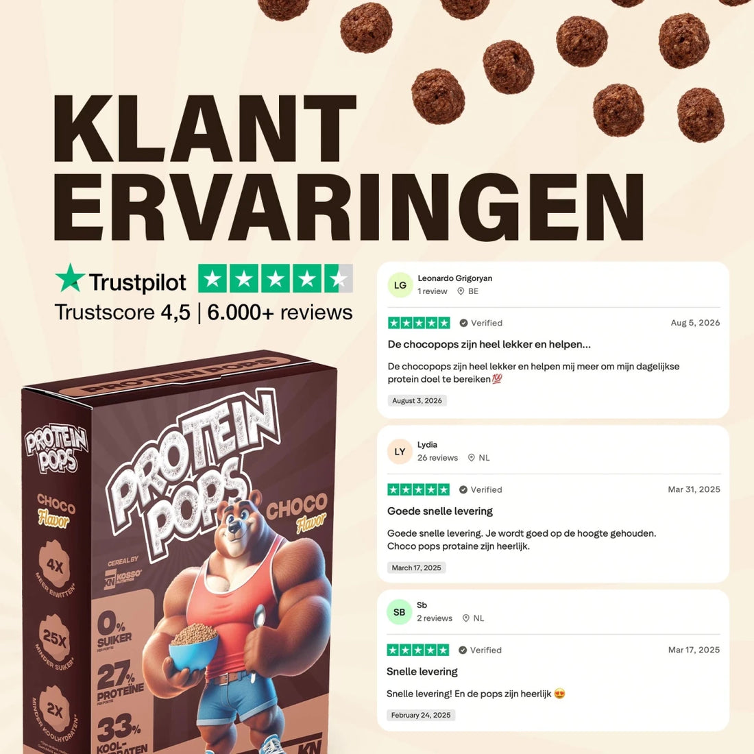 Protein Pops (protein cereal) - Kosso Nutrition | Kwaliteit = prioriteit