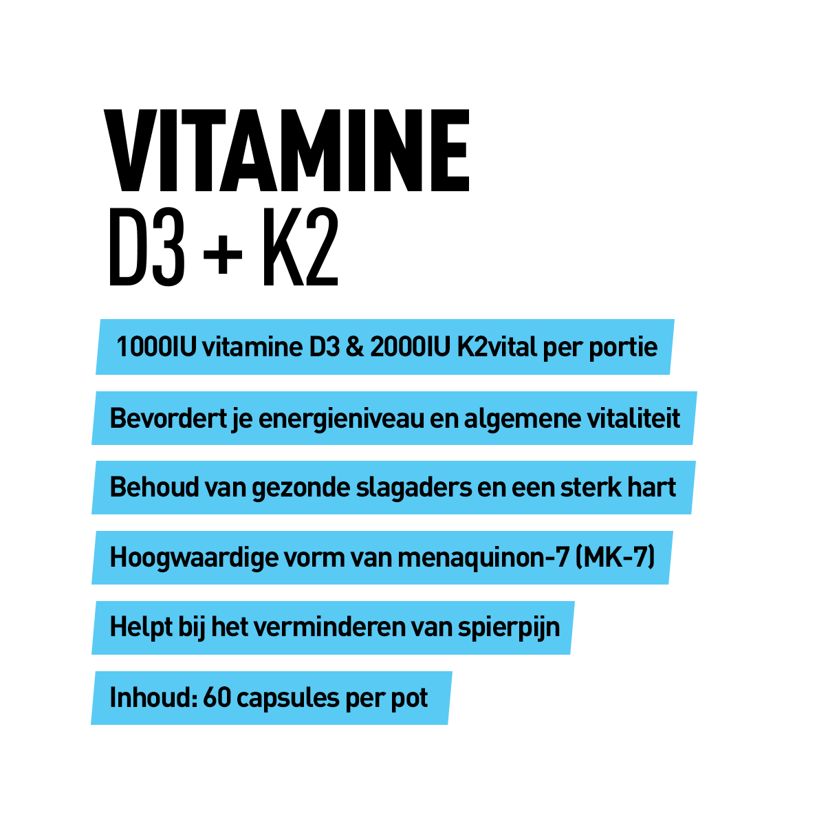 Vitamine D3 + K2 - Kosso Nutrition