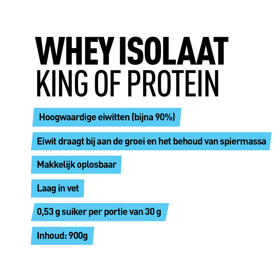 Whey Isolaat (King Of Protein) - Kosso Nutrition | Kwaliteit = prioriteit