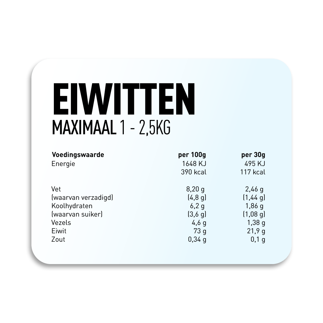 EIWITTEN MAXIMAAL 2.5KG (Whey protein) - Kosso Nutrition