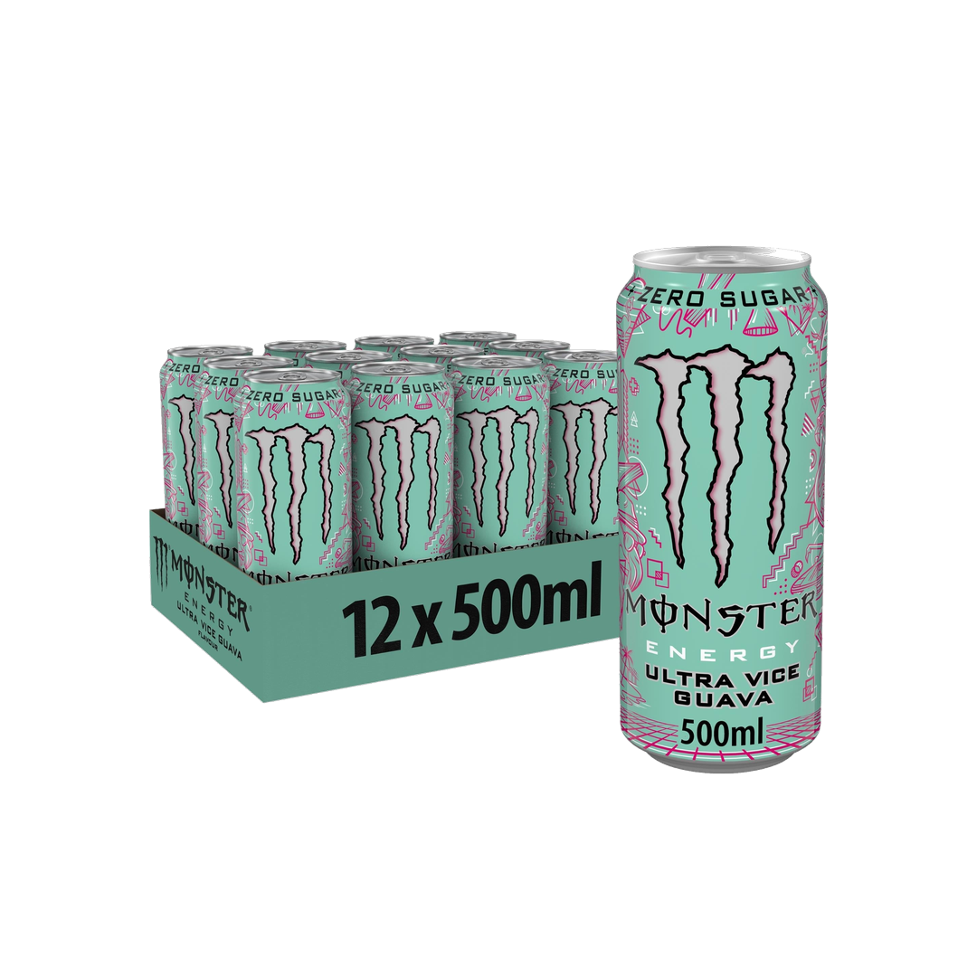 Monster Ultra Vice Guava 500ml - Kosso Nutrition | Kwaliteit = prioriteit