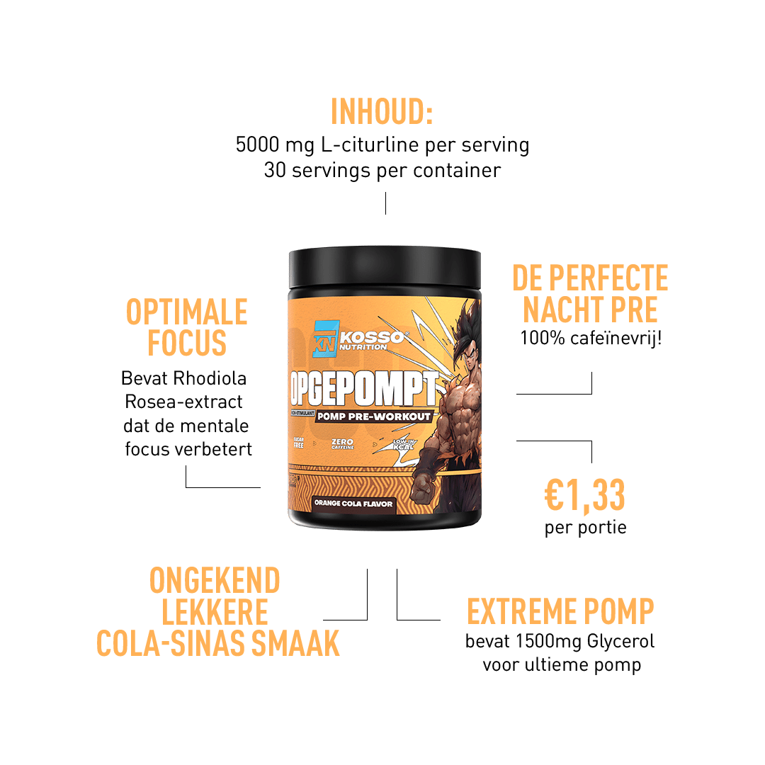 OPGEPOMPT (Cafeïnevrij) - Kosso Nutrition