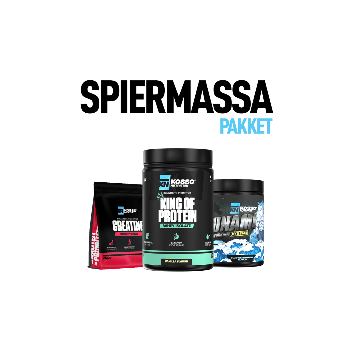 Spiermassa Pakket - Kosso Nutrition | Kwaliteit = prioriteit