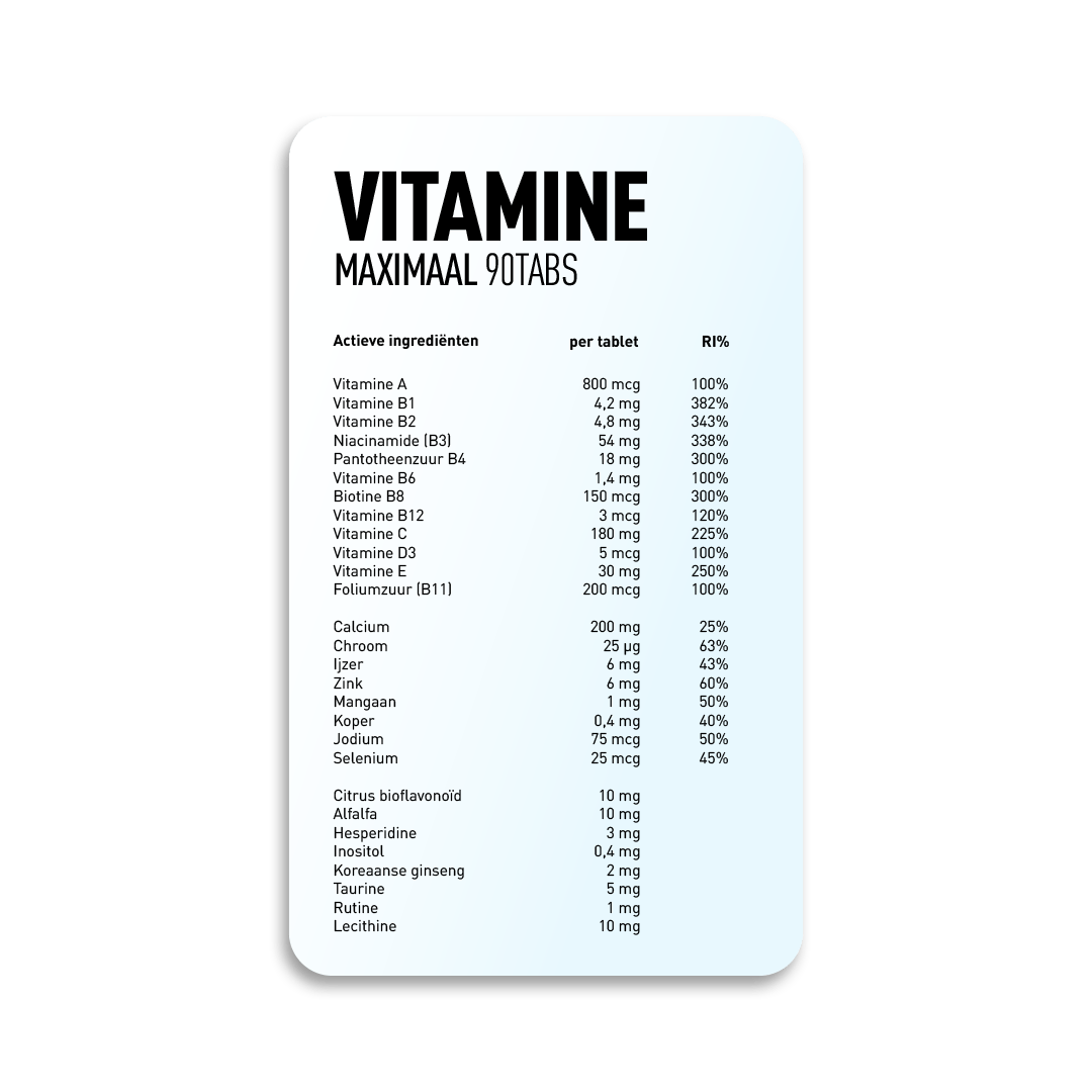 Multivitamine Maximaal - Kosso Nutrition