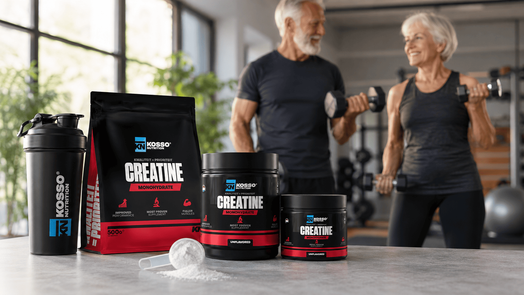Is creatine goed voor ouderen? - Kosso Nutrition | Kwaliteit = prioriteit