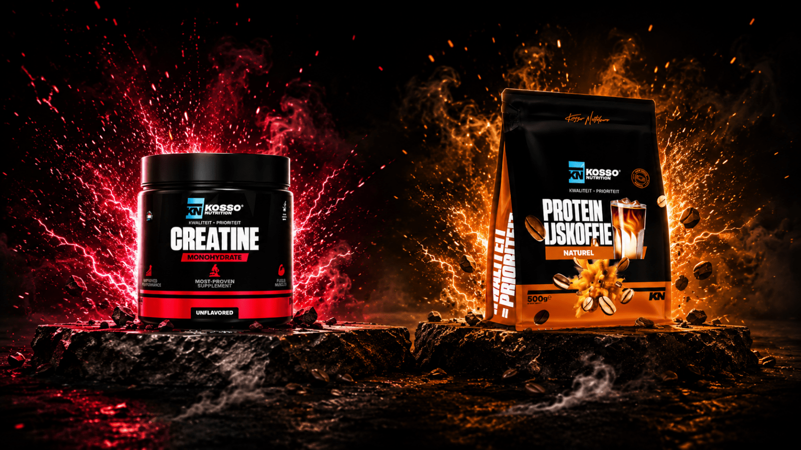 Kun je creatine en cafeïne combineren? - Kosso Nutrition | Kwaliteit = prioriteit