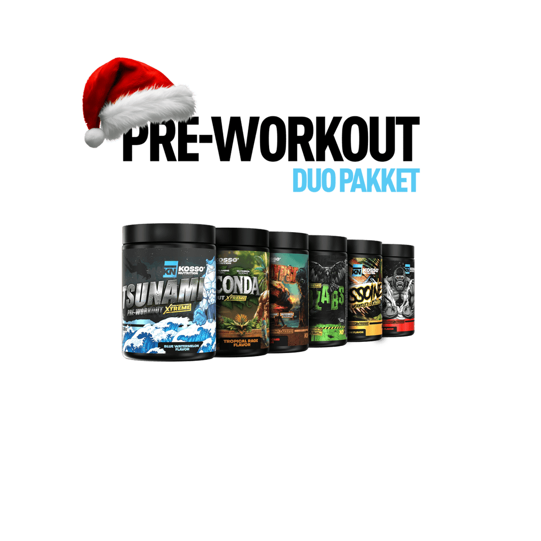 Pre - workout Duo kerstpakket - Kosso Nutrition | Kwaliteit = prioriteit