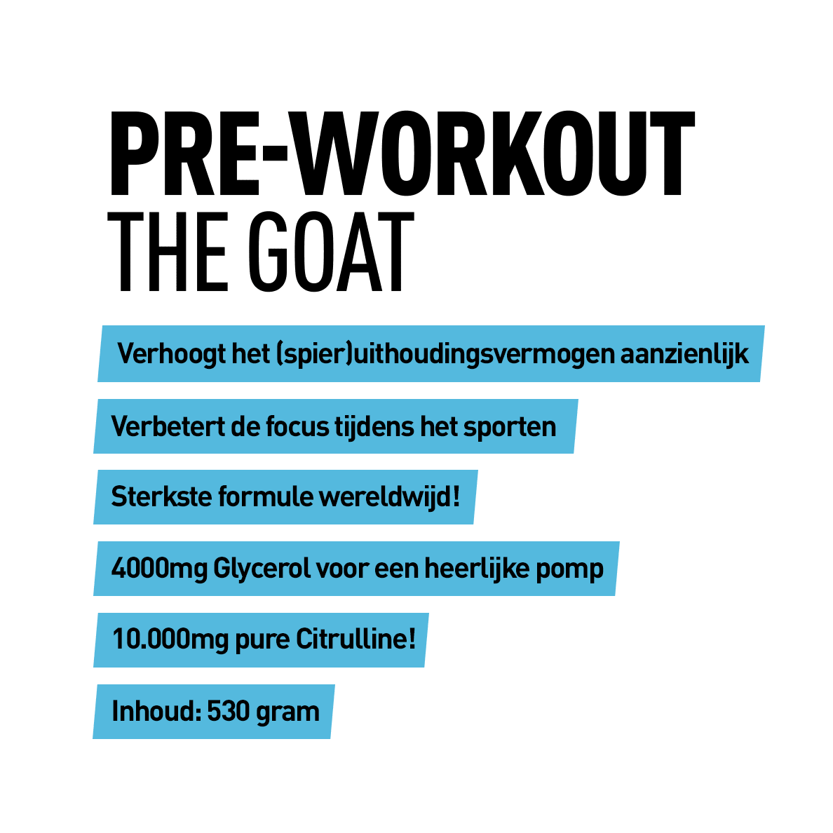 G.O.A.T. PRE - WORKOUT - Kosso Nutrition | Kwaliteit = prioriteit