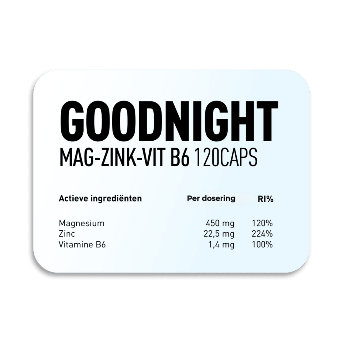 Goodnight (Mag - Zink - Vit B6) - Kosso Nutrition | Kwaliteit = prioriteit