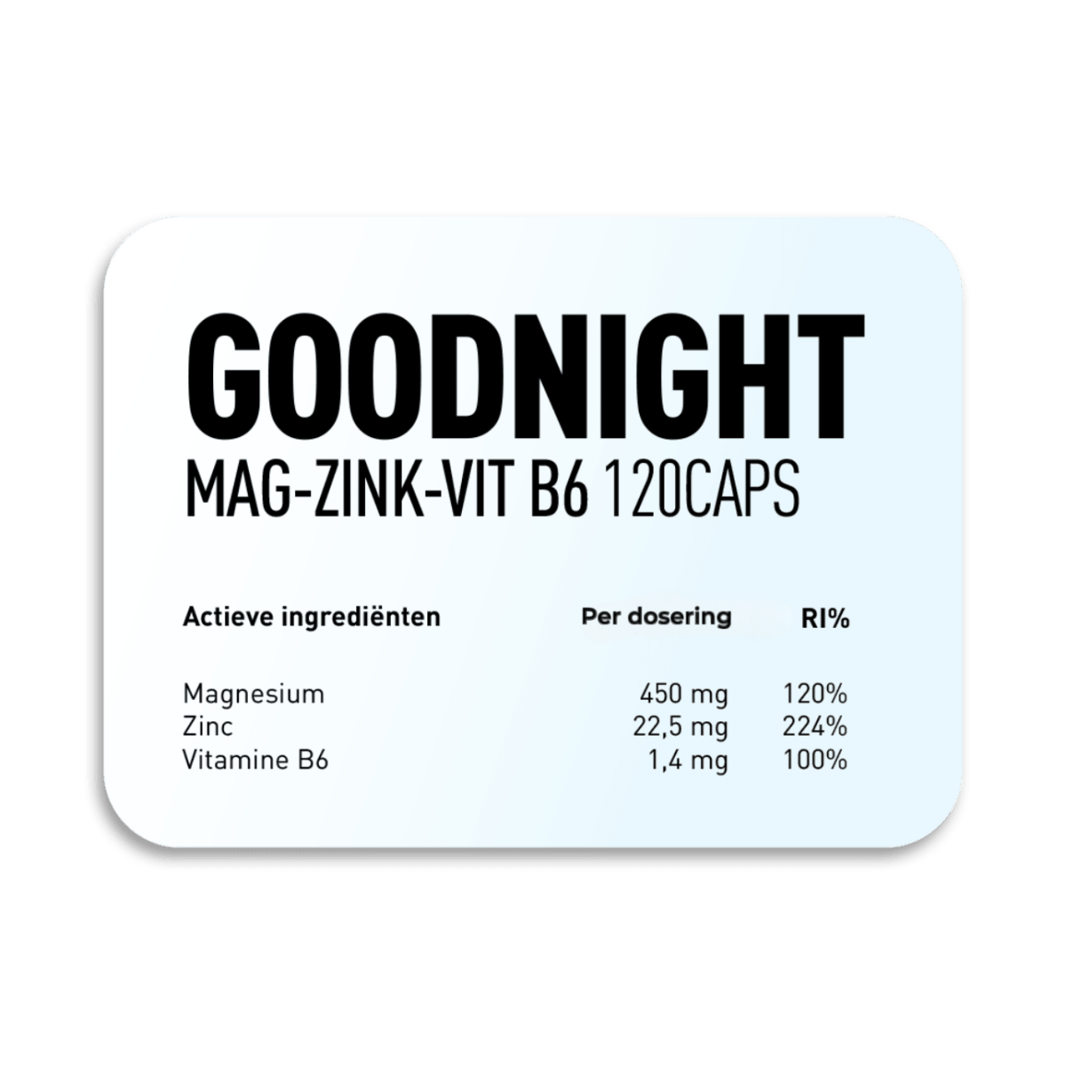 Goodnight (Mag - Zink - Vit B6) - Kosso Nutrition | Kwaliteit = prioriteit
