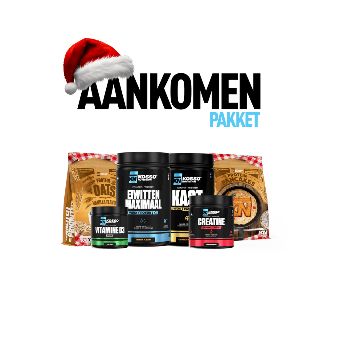 Aankomen kerstpakket - Kosso Nutrition | Kwaliteit = prioriteit