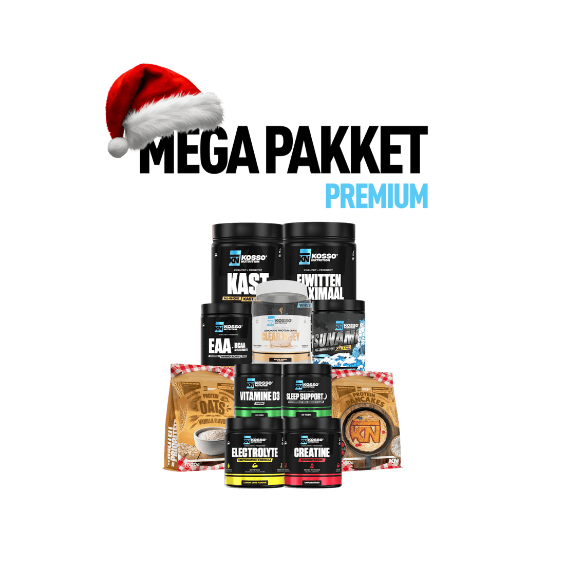 Mega kerstpakket - Kosso Nutrition | Kwaliteit = prioriteit