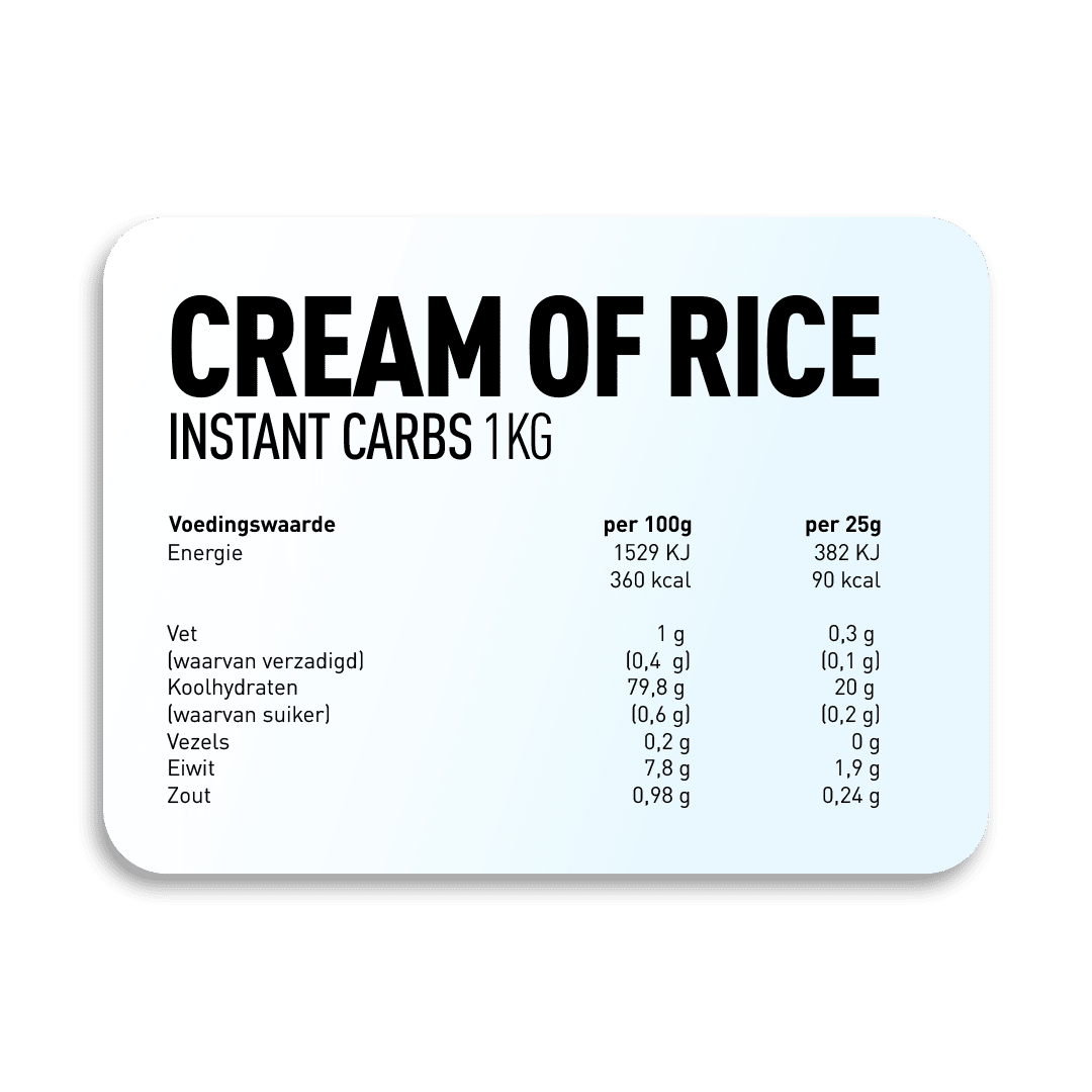 Cream Of Rice - Kosso Nutrition | Kwaliteit = prioriteit