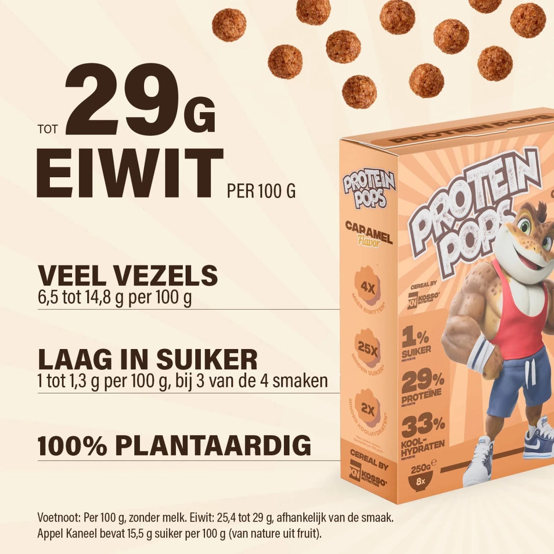 Protein Pops (protein cereal) - Kosso Nutrition | Kwaliteit = prioriteit