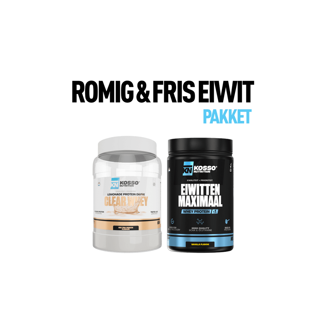 Romig & Fris Eiwit Pakket - Kosso Nutrition | Kwaliteit = prioriteit
