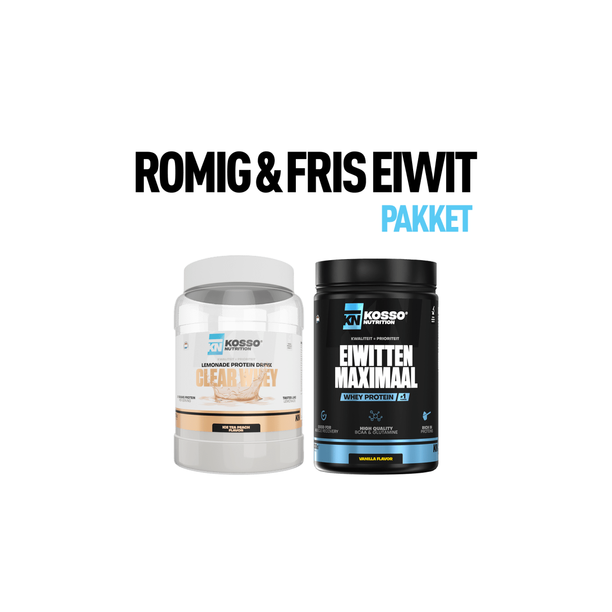 Romig & Fris Eiwit Pakket - Kosso Nutrition | Kwaliteit = prioriteit