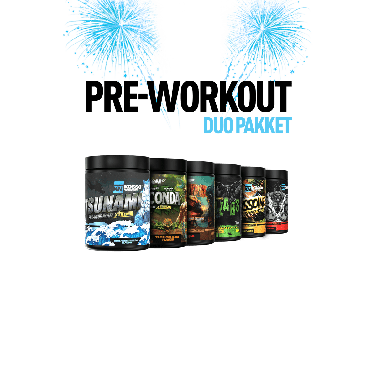 Pre - Workout Duo Goede Voornemens Pakket - Kosso Nutrition | Kwaliteit = prioriteit